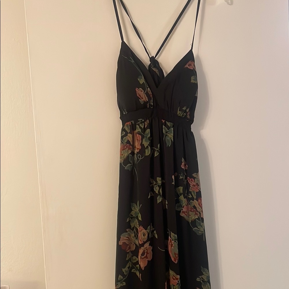 Jessica Simpson Floral Black Maxi Dress